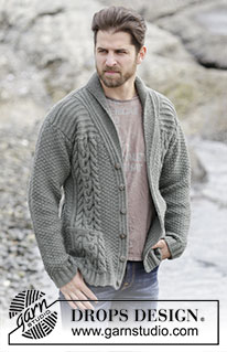 Free patterns - Męskie rozpinane swetry / DROPS Extra 0-1132