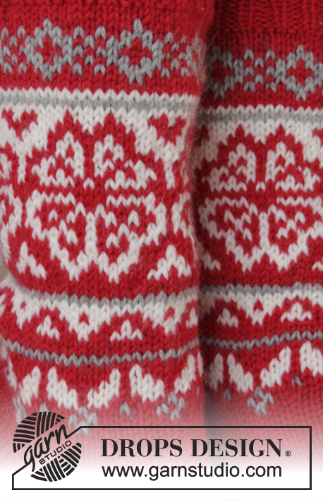Home for Christmas / DROPS Extra 0-1204 - DROPS Kerst: gebreide DROPS sokken met Noors patroon van ”Karisma”. Maat 35 - 46
