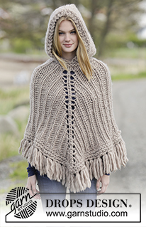 Free patterns - Poncho's met capuchon / DROPS Extra 0-1221
