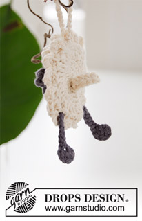 Rocking Sheep / DROPS Extra 0-1424 - Ovelha crochetada em DROPS Paris. Tema: Páscoa