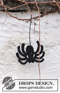 Miss Spider / DROPS Extra 0-1427 - DROPS Paris lõngast heegeldatud ämblik Halloweeniks
