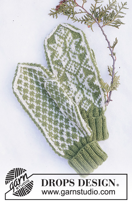 Christmas Claps / DROPS Extra 0-1460 - Moufles tricotées pour Noël avec jacquard nordique en DROPS Karisma. Thème: Noël.