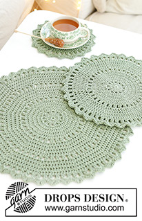 Free patterns - Onderzetters & Placemats / DROPS Extra 0-1605