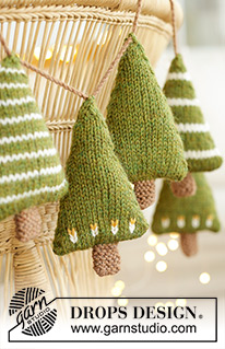 Christmas Woods / DROPS Extra 0-1609 - DROPS Lima lõngast alt üles kootud kaunistus jõulukuusk jõuludeks