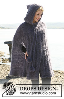 Free patterns - Poncho's met capuchon / DROPS Extra 0-450