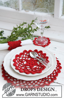 Free patterns - Onderzetters & Placemats / DROPS Extra 0-564