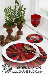 Free patterns - Onderzetters & Placemats / DROPS Extra 0-573