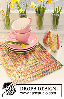 Free patterns - Onderzetters & Placemats / DROPS Extra 0-627