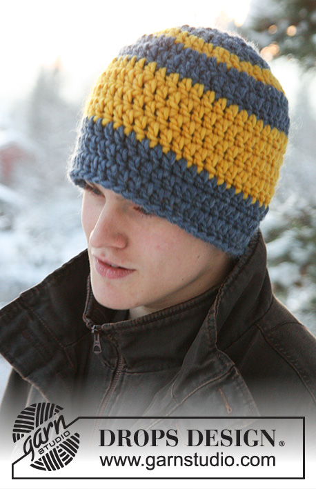 Awesome Winter / DROPS Extra 0-752 - Gorro DROPS en ganchillo / crochet en “Snow”.