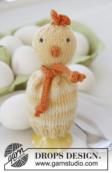 Truls og Trine / DROPS Extra 0-838 - Gebreide DROPS eierwarmers voor Pasen van ”BabyMerino”. 
