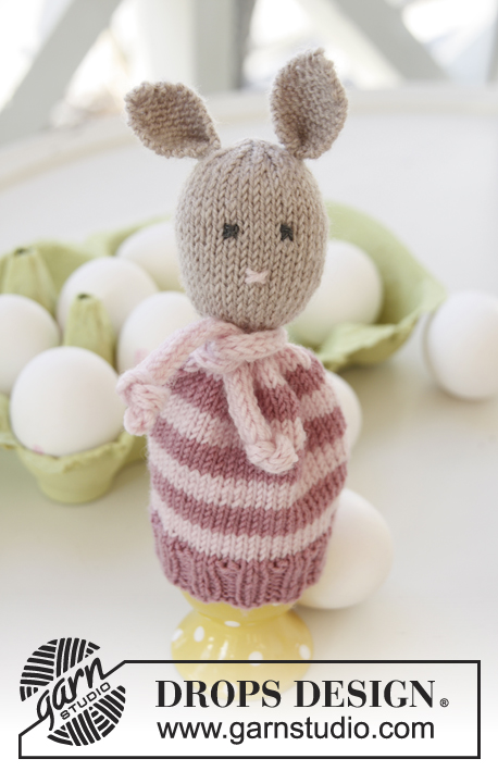 Truls og Trine / DROPS Extra 0-838 - Couvre-œufs DROPS pour Pâques, tricotés en ”BabyMerino”.