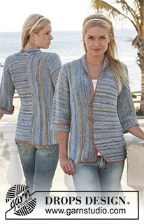 Free patterns - Rozpinane swetry z krótkim rękawem / DROPS 112-36