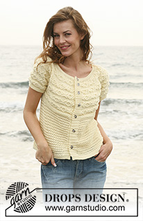 Free patterns - Rozpinane swetry z krótkim rękawem / DROPS 119-35
