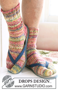Free patterns - Women's Socks & Slippers / DROPS 119-44