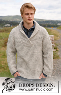 Free patterns - Proste męskie swetry / DROPS 135-45