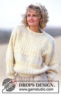 Bright Smiles / DROPS 14-18 - Flermønstret strikket genser i DROPS Karisma og Kid-Mohair eller Brushed Alpaca Silk.