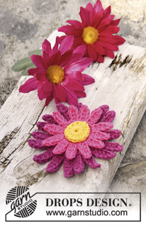 Free patterns - Decoratieve bloemen / DROPS 147-47