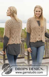 Free patterns - Rozpinane swetry z krótkim rękawem / DROPS 151-28