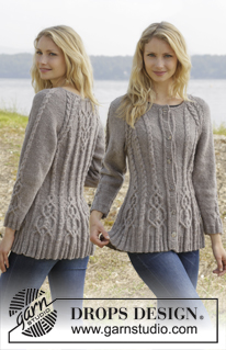 Free patterns - Damskie rozpinane swetry / DROPS 156-4