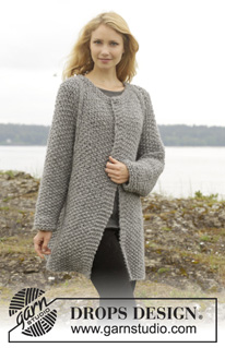 Free patterns - Proste rozpinane swetry / DROPS 157-26