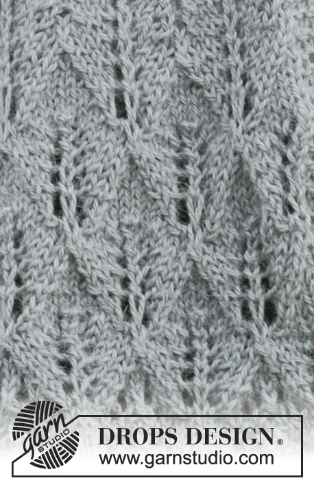 Lake District / DROPS 158-21 - Knitted DROPS hat and scarf with lace pattern in ”Alpaca”.