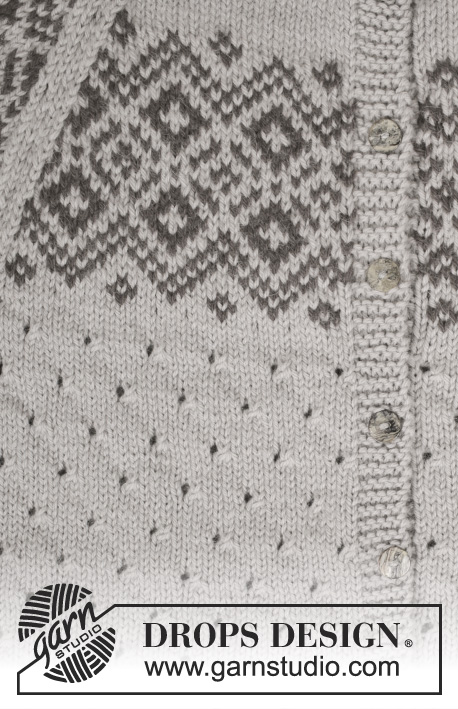 Winter Melody Cardigan / DROPS 165-18 - Strikket DROPS jakke i ”Lima” med hullmønster, nordisk mønster og raglan. Str S - XXXL.