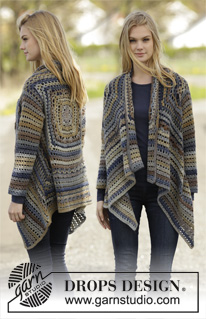 Free patterns - Damskie długie rozpinane swetry / DROPS 166-22