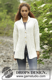 Free patterns - Damskie długie rozpinane swetry / DROPS 171-9