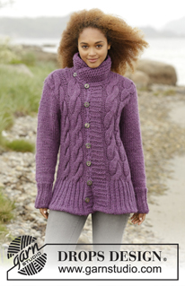 Free patterns - Damskie długie rozpinane swetry / DROPS 172-39