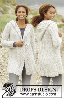 Free patterns - Damskie długie rozpinane swetry / DROPS 172-4