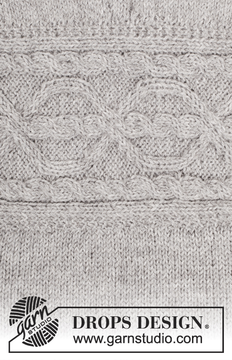 Millicent / DROPS 173-39 - Gebreid DROPS vest met kabelrand in de taille en sjaalkraag van “Puna”. Maat: S - XXXL.