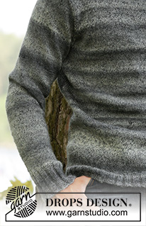 Moorland Jumper / DROPS 174-9 - Męski sweter, z włóczek DROPS Fabel i Delight. Od S do XXXL.