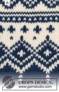 Perles du Nord Jacket / DROPS 180-4 - Casaco com encaixe arredondado, jacquard norueguês e forma trapézio, tricotado de cima para baixo. Do S ao XXXL.
Tricota-se em DROPS Flora.
