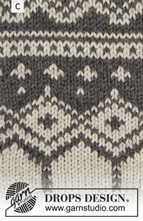 Perles du Nord Jacket / DROPS 180-4 - Casaco com encaixe arredondado, jacquard norueguês e forma trapézio, tricotado de cima para baixo. Do S ao XXXL.
Tricota-se em DROPS Flora.