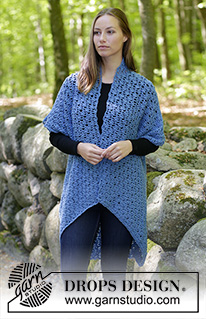 Free patterns - Damskie długie rozpinane swetry / DROPS 184-31