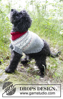Free patterns - Swetry dla psów / DROPS 185-34