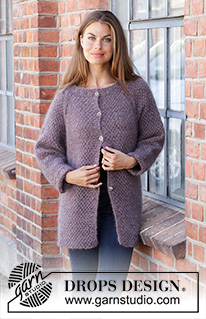 Free patterns - Damskie długie rozpinane swetry / DROPS 197-34
