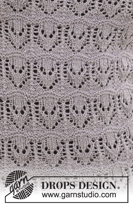 Erendis Pillow / DROPS 198-28 - Strikket pude med hulmønster i DROPS BabyAlpaca Silk. Passer til pude 45 x 45 cm.