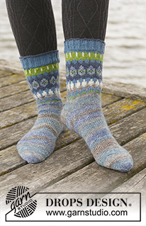 Free patterns - Nordiske sokker / DROPS 203-28