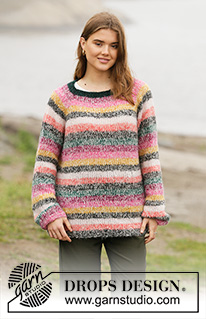 Free patterns - Swetry przez głowę w paski / DROPS 206-37