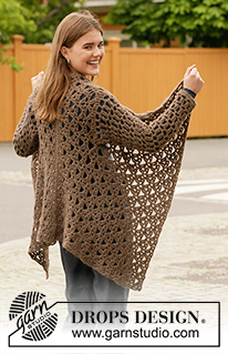 Free patterns - Damskie długie rozpinane swetry / DROPS 206-46