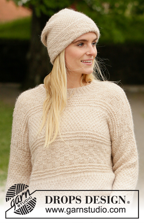 Weaving Memories / DROPS 207-35 - Knitted jumper in DROPS Air. Piece is knitted with textured pattern. Size: S - XXXL