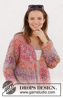 Free patterns - Damskie długie rozpinane swetry / DROPS 212-18