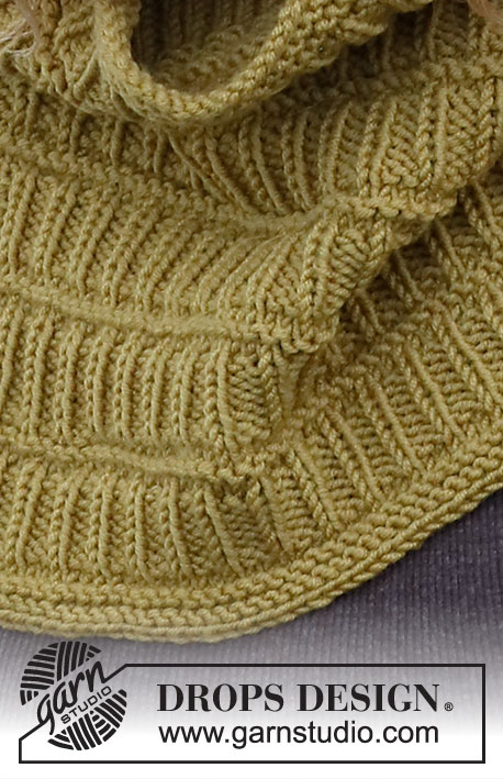 Beehive Set / DROPS 214-40 - Fita de cabelo e peitilho tricotados em ponto texturado, em DROPS Merino Extra Fine.