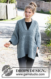 Free patterns - Poncho's voor dames / DROPS 215-40