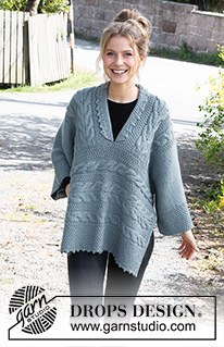 Free patterns - Poncho's voor dames / DROPS 215-40