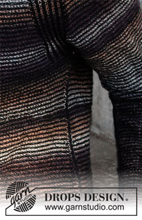 Touch of Mystery / DROPS 216-37 - Sweter na drutach, przerabiany od góry do dołu, z reglanowymi rękawami, w paski i ściegiem angielskim, z włóczek DROPS Delight i DROPS Alpaca. Od S do XXXL.