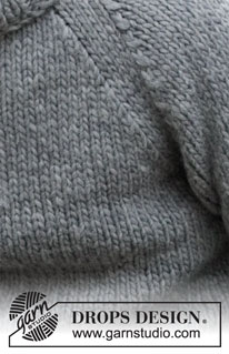 Winter City / DROPS 219-11 - Pull tricoté pour homme avec emmanchures raglan, en DROPS Snow. Du S au XXXL