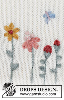Free patterns - Kaunistused lilled / DROPS 222-48