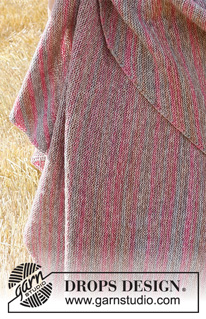 Strawberry Sky / DROPS 223-37 - Knitted blanket in DROPS Fabel. The piece is worked from corner to corner, in garter stitch.